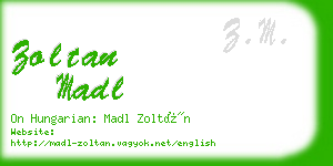 zoltan madl business card